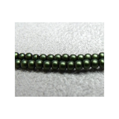 Perles Matted 2 mm Olive Satin (X150 perles)