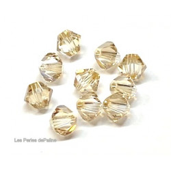 Toupies 4mm Crystal Golden Shadow - réf. 5301 (x20) 