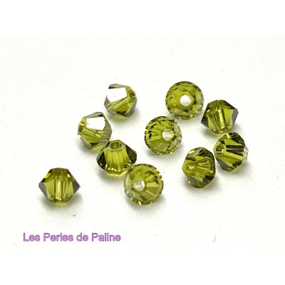 Toupies 3mm Olivine - réf.5328 Xilion (x20)