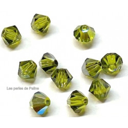 Toupies 4mm Olivine Ab - réf. 5301 (x20) 