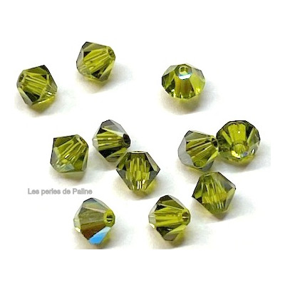 Toupies 4mm Olivine Ab - réf. 5301 (x20) 