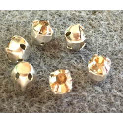 Chaton monté Swarovski 4mm Golden Shadow (x10)