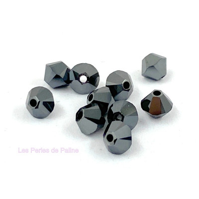 Toupies 4mm Jet Hématite AB2X - ref.5328 xilion(x20)