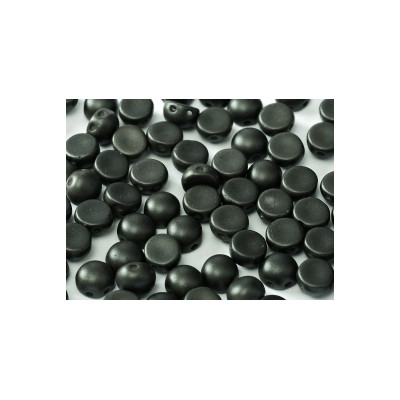 Perle Cabochon 2 trous Metallic Black (x12) 