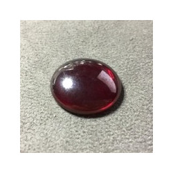 Cabochon rond en acrylique 16 mm - Rouge marbré x1 - Perles & Co