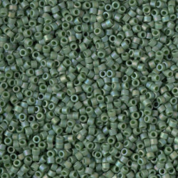 DB2312 DELICAS 11/0 GLAZED BRASIL GREEN MAT AB (X5G)