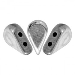 PERLES EN VERRE AMOS® PAR PUCA® 5X8 MM ARGENTEES SILVER (X5G)