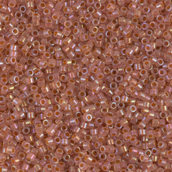 DB1733 Delicas 11/0 Lined Dk Peach Opal AB (x 5gr)         