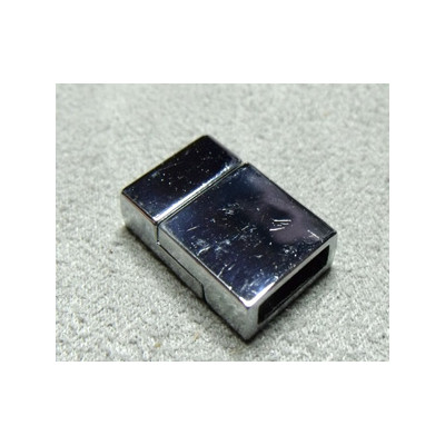 Fermoir Magnétique Rectangle Vieil Argent 18X8X6mm (X1)