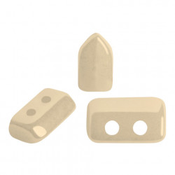 Perles Piros ® par Puca® Opaque Beige Ceramic Look (X5gr) 