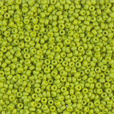 R11-2316 Rocailles 11/0 Opaque Lime Mat (x10gr)