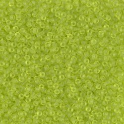 R15-0143F Rocailles 15/0 Chartreuse Transparent Mat (x5gr)