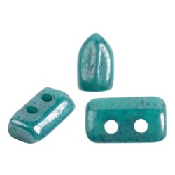 Perles Piros ® par Puca® Opaque Green Turquoise Blue Terracotta (X5gr)