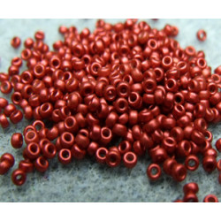 R15-0402/15150 Rocailles 15/0 White Opaque Lava Red (x5gr) 