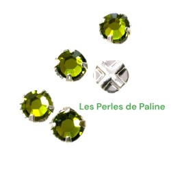 Strass a coudre 4mm Olivine...