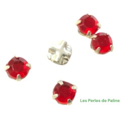 Strass à Coudre 4mm Siam (X10)