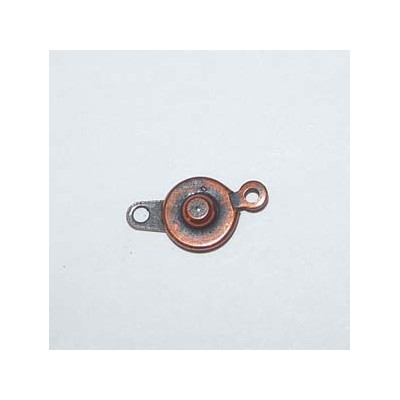 Fermoir à clipser cuivré 15x8mm avec anneau(x1)