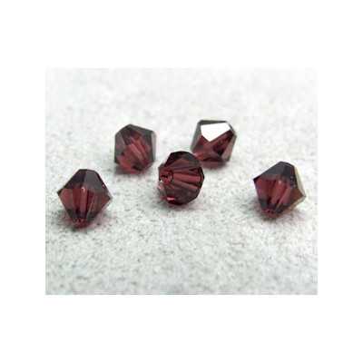 Perle toupie en cristal Swarovski 5301 5mm Burgundy (x10)