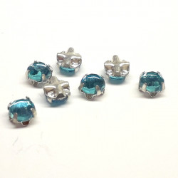 Strass à Coudre 4mm Aquamarine (X10) 