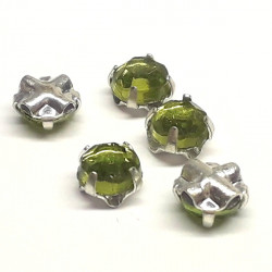 Strass à Coudre 4mm Olivine (x10)