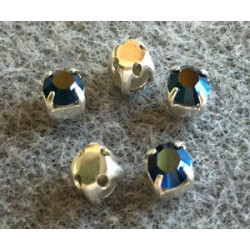 Chaton monté Swarovski 3.5mm Metallic Blue (x10)