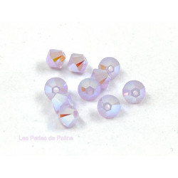 Toupies 4mm Violet Opal AB2X - réf. 5328 Xilion (x20)