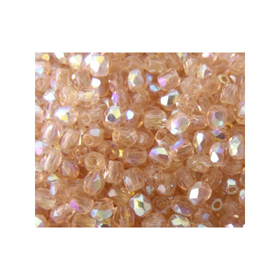 Facettes de Bohême 3mm Peach AB (x100)