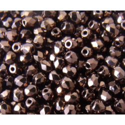 Facettes de Bohême 3mm Dark Dorado (x100)