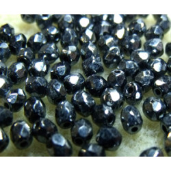 Facettes de Bohême 3mm Hematite (x50) 