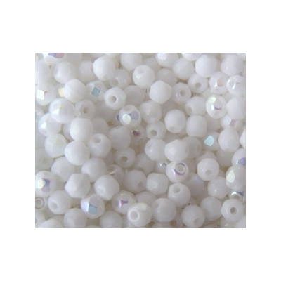 Facettes de Bohême 3mm White Alabaster AB-9933 (x100)